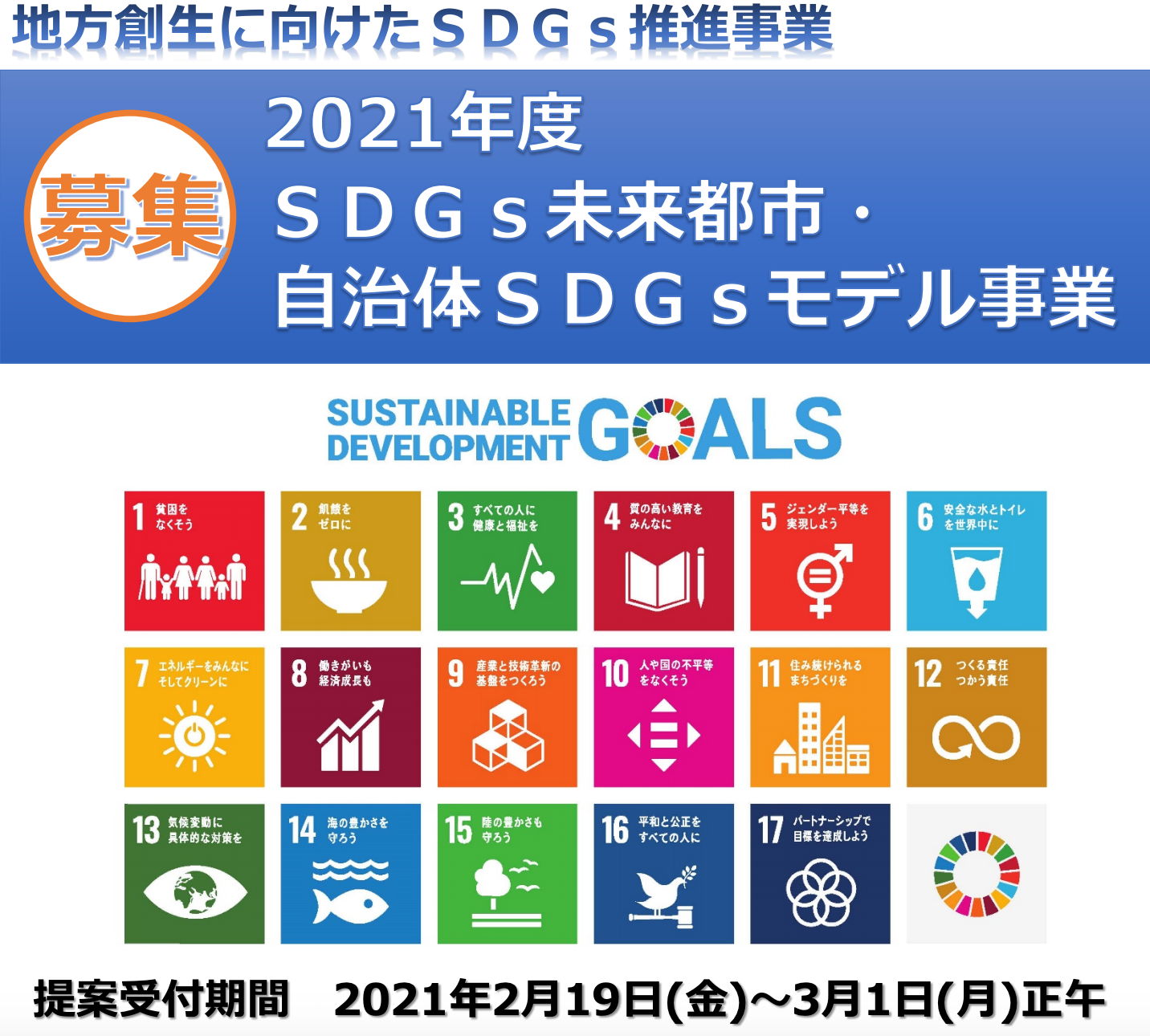 SDGs未来都市募集開始!